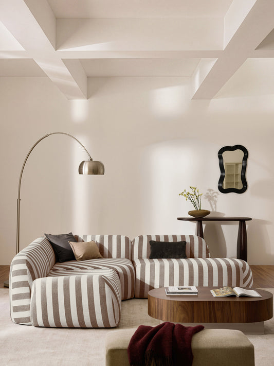 Lux Wolke Chaise Unit with Stripes
