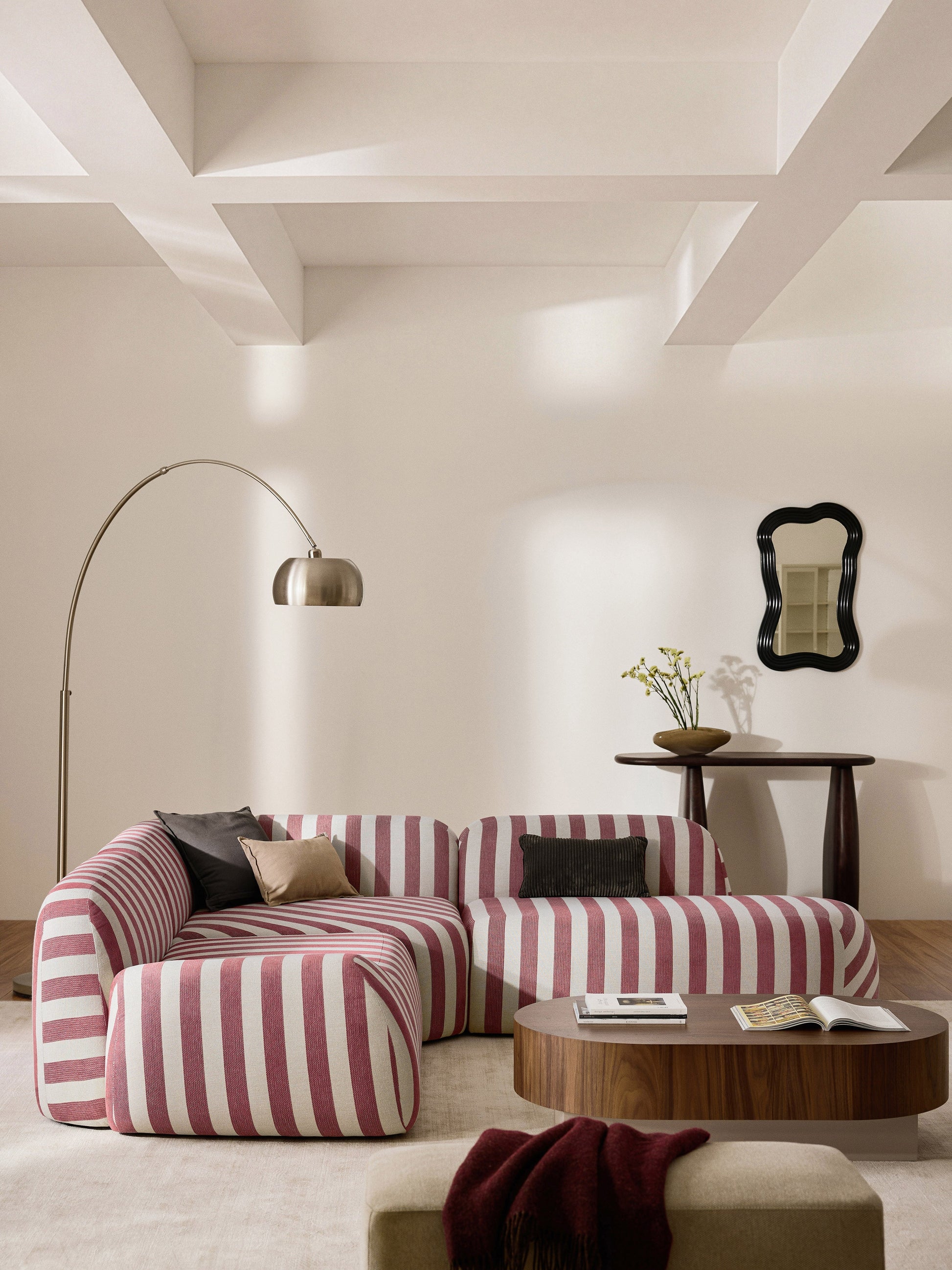 Lux Wolke Chaise Unit with Stripes
