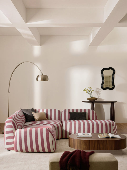 Lux Wolke Chaise Unit with Stripes