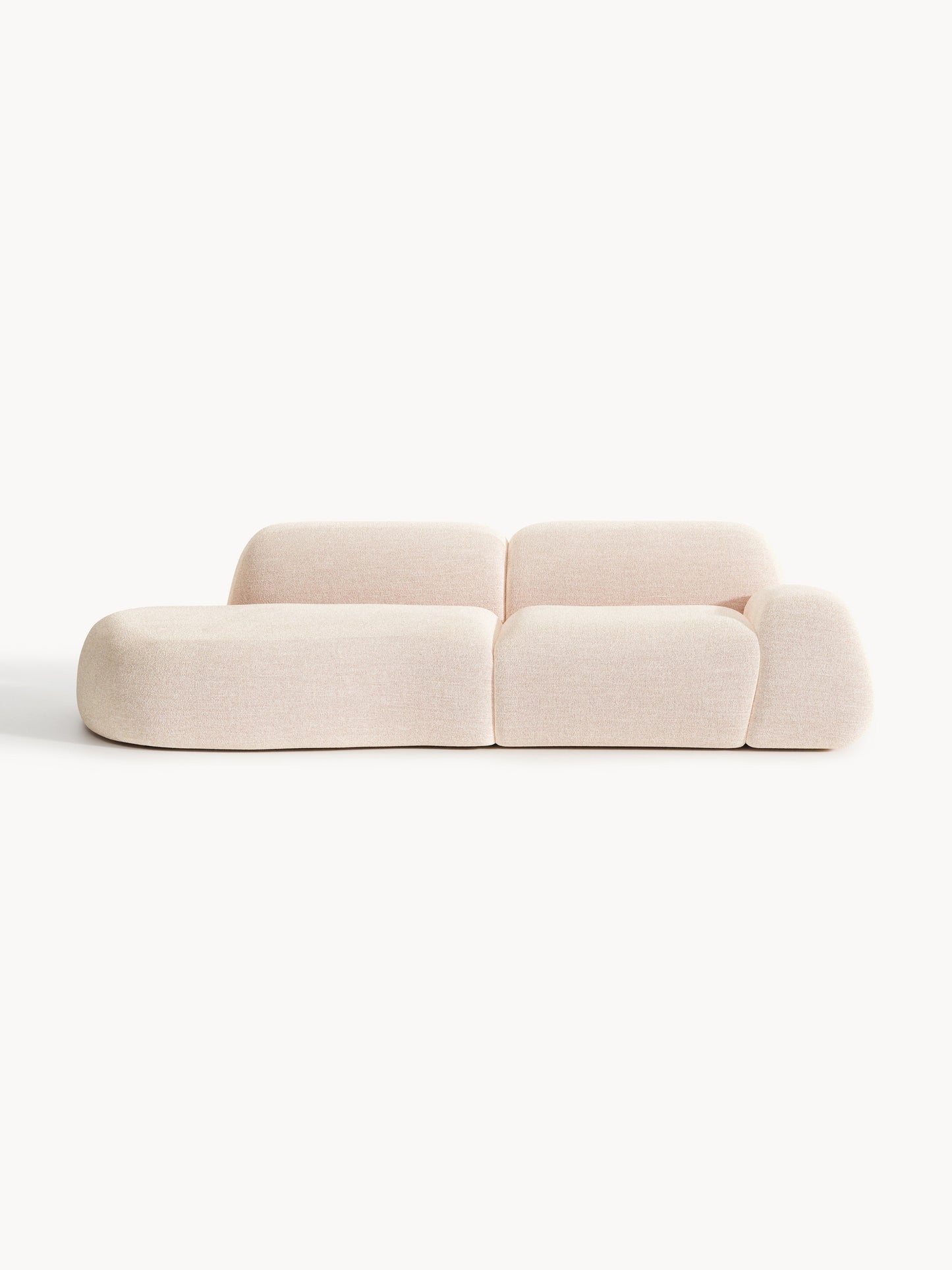 Lux Wolke Modular 3-Seater Chaise in Bouclé
