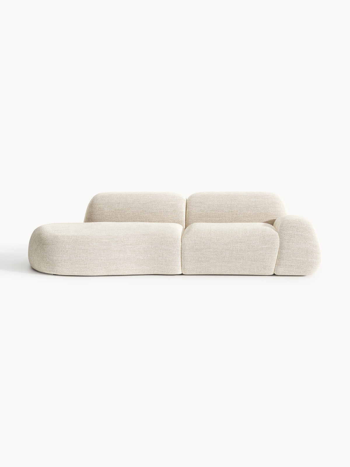 Lux Wolke Modular 3-Seater Chaise in Bouclé
