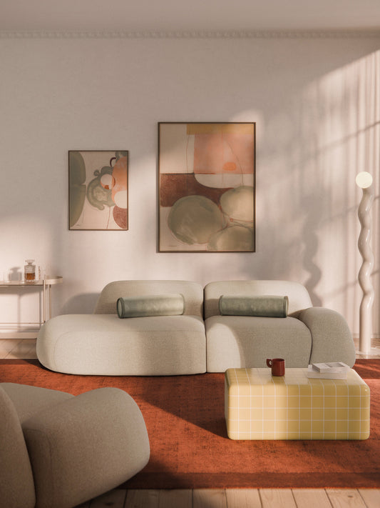 Lux Wolke Modular 3-Seater Chaise in Bouclé