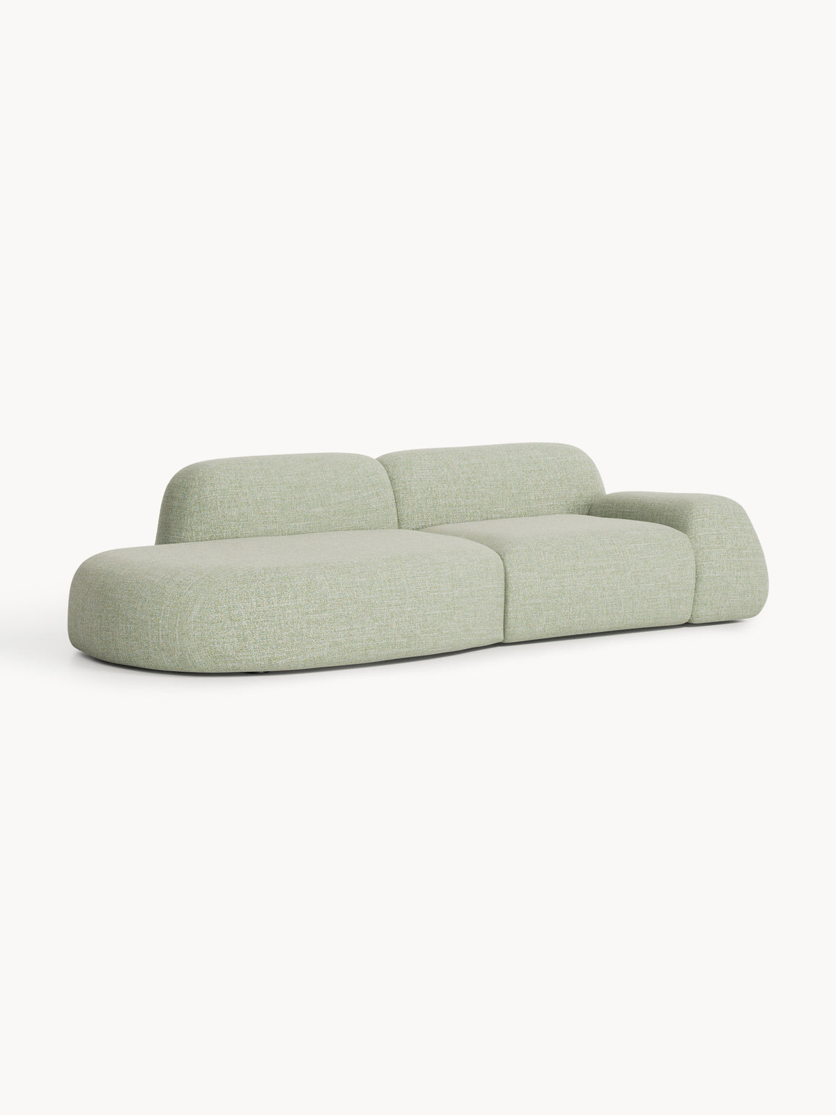 Lux Wolke Modular 3-Seater Chaise in Bouclé