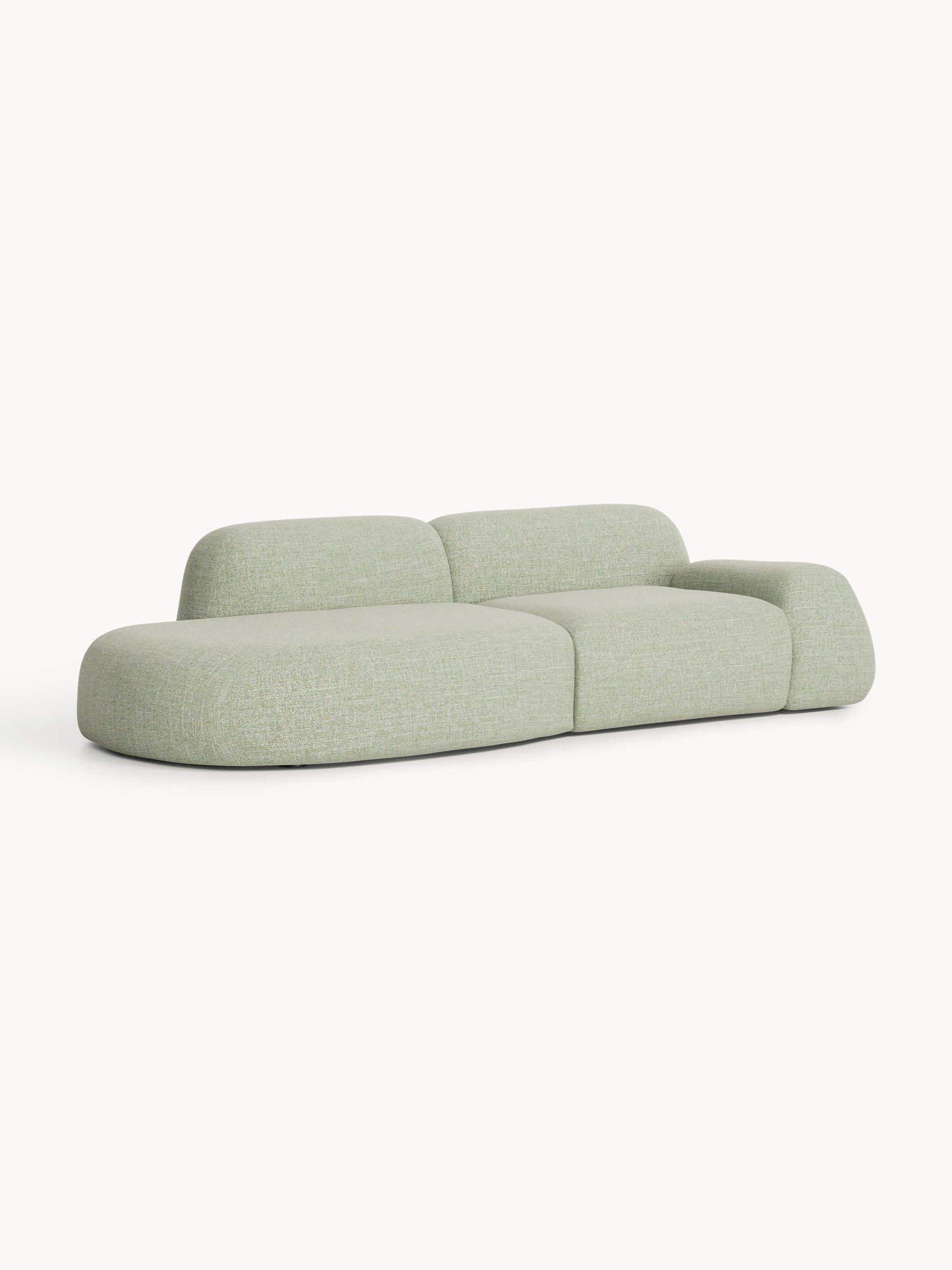 Lux Wolke Modular 3-Seater Chaise in Bouclé