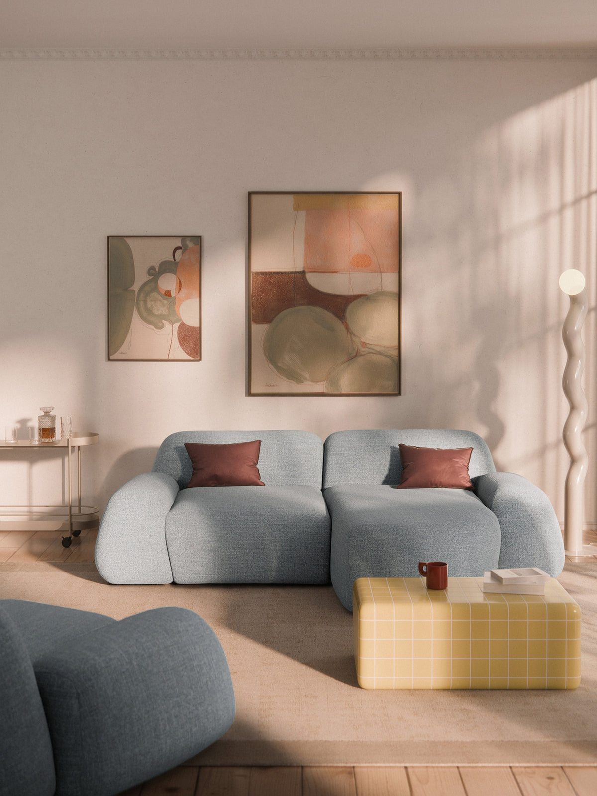Lux Wolke Modular Bouclé Corner Couch (3-Seater)