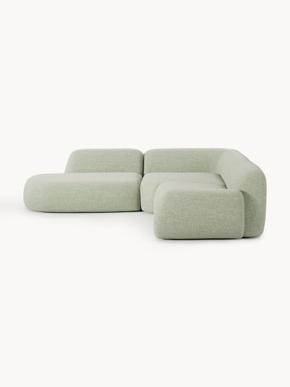 Lux Wolke Modular Bouclé Corner Couch with Chaise Longue (4-Seater)