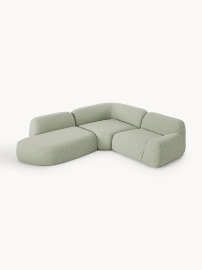 Lux Wolke Modular Bouclé Corner Couch with Chaise Longue (4-Seater)