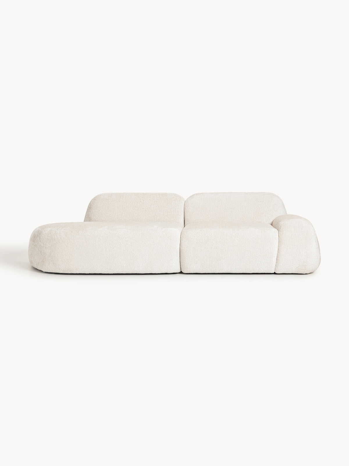 Lux Wolke Modular Chaise Longue in Teddy Bouclé (3-Seater)