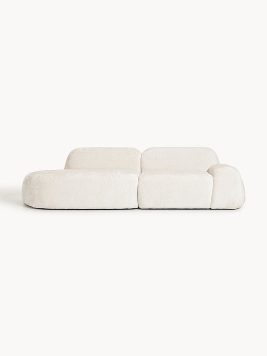 Lux Wolke Modular Chaise Longue in Teddy Bouclé (3-Seater)