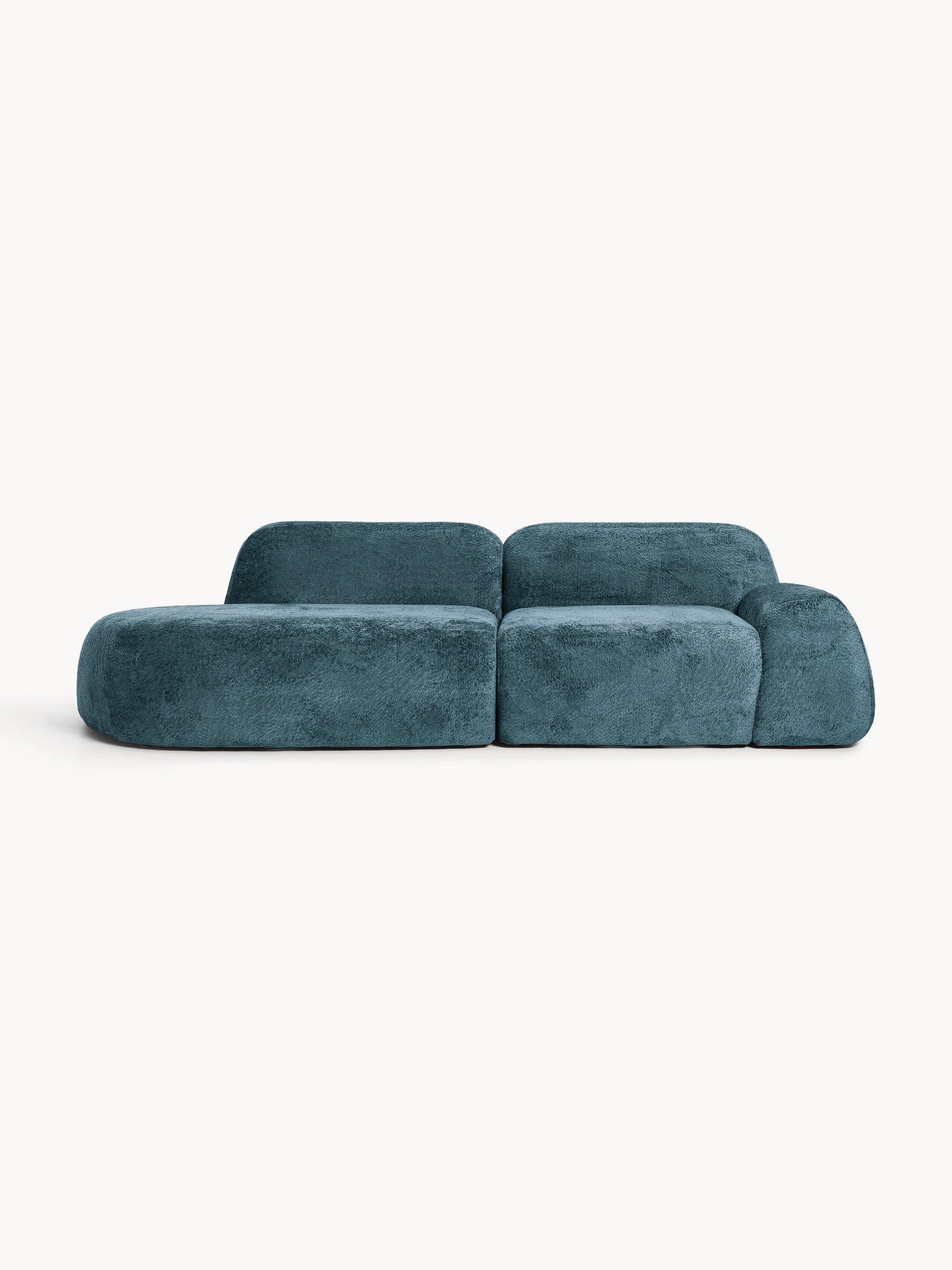 Lux Wolke Modular Chaise Longue in Teddy Bouclé (3-Seater)