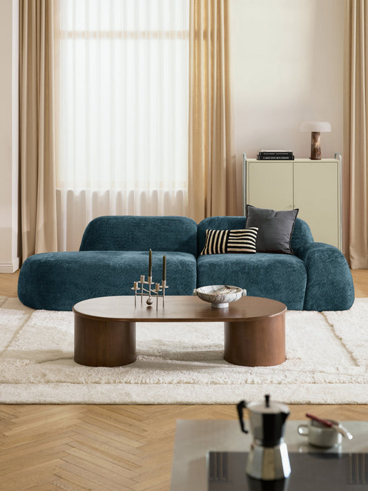Lux Wolke Modular Chaise Longue in Teddy Bouclé (3-Seater)