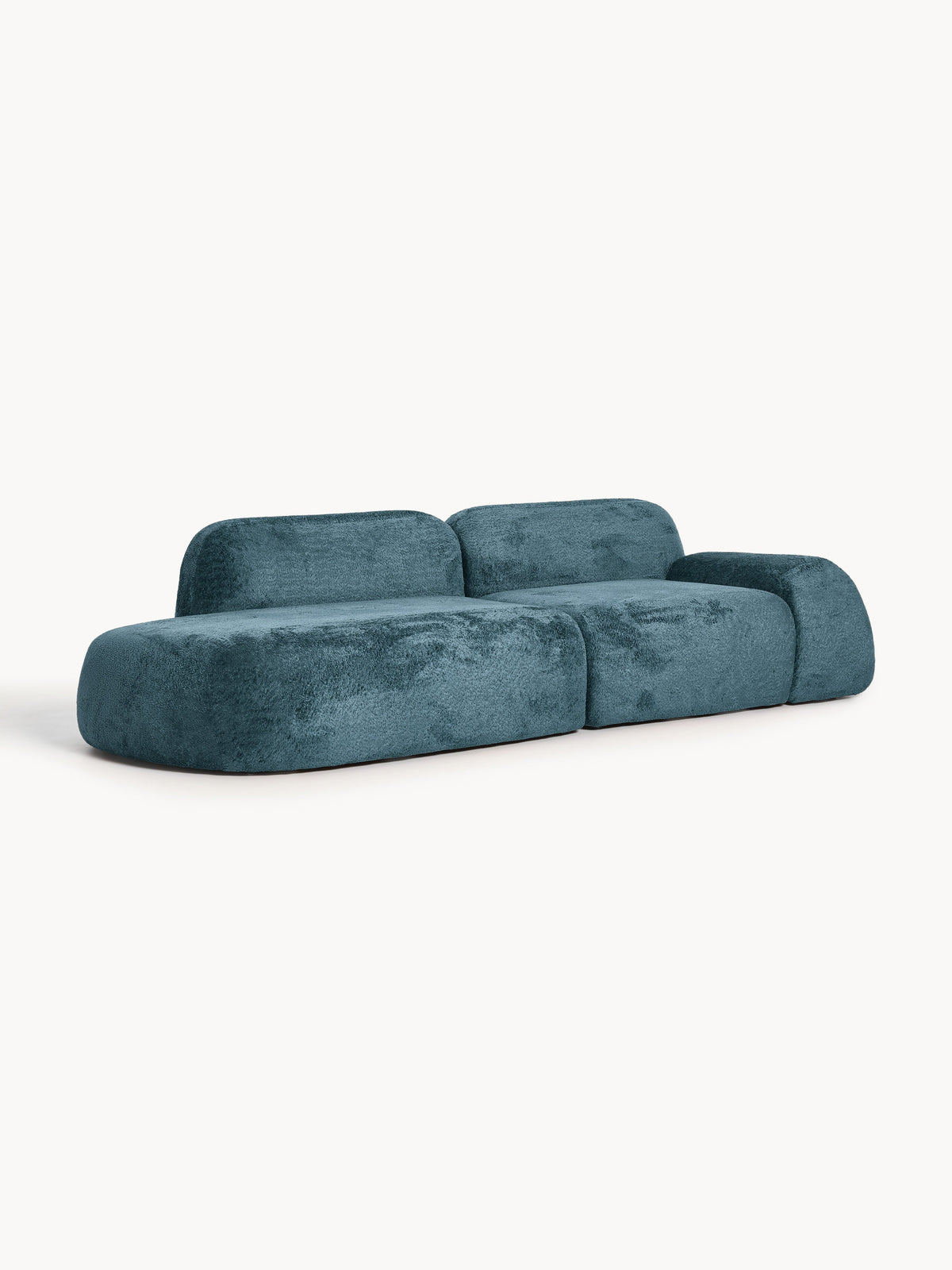 Lux Wolke Modular Chaise Longue in Teddy Bouclé (3-Seater)