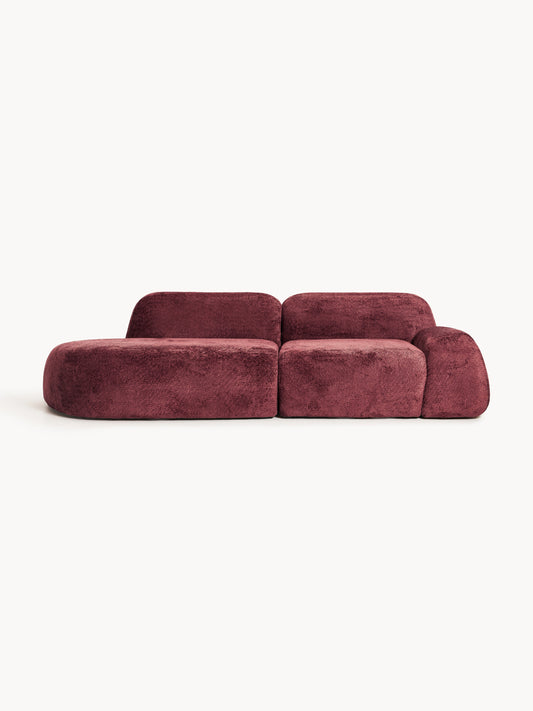 Lux Wolke Modular Chaise Longue in Teddy Bouclé (3-Seater)