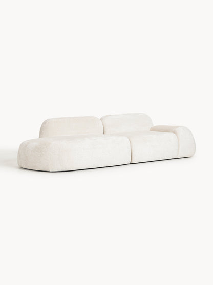Lux Wolke Modular Chaise Longue in Teddy Bouclé (3-Seater)