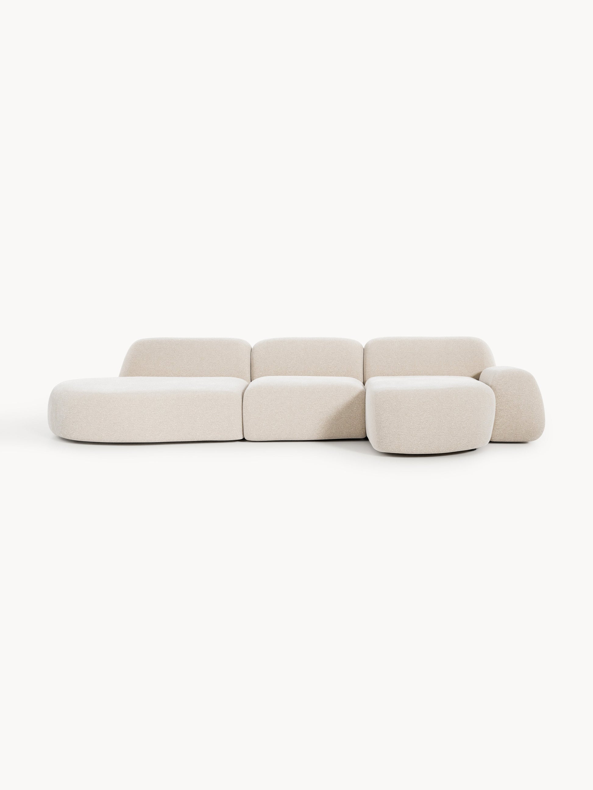 Lux Wolke Modular Corner Couch with Chaise Longue (4-Seater)