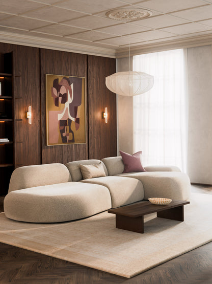Lux Wolke Modular Corner Couch with Chaise Longue (4-Seater)