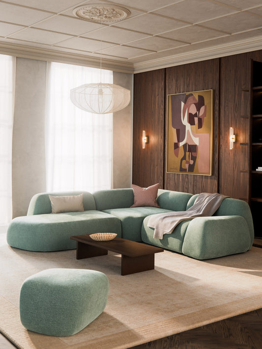 Lux Wolke Modular Corner Couch with Chaise Longue (4-Seater)