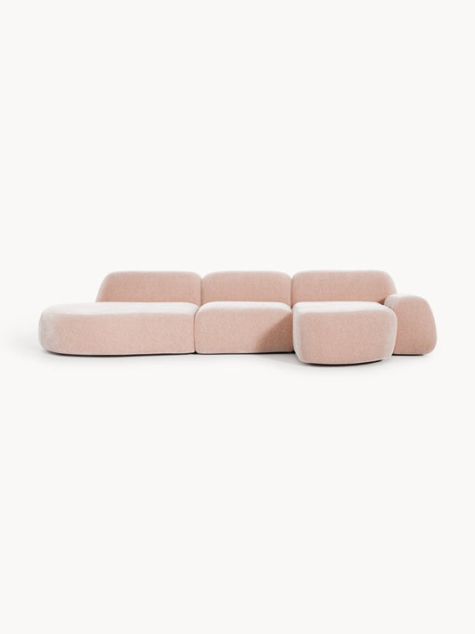Lux Wolke Modular Corner Couch with Chaise Longue (4-Seater)