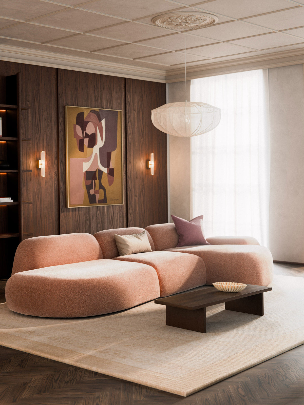 Lux Wolke Modular Corner Couch with Chaise Longue (4-Seater)