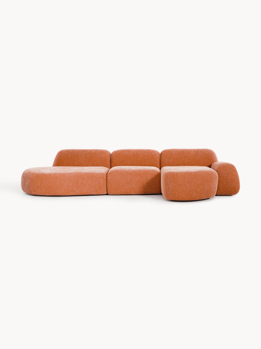 Lux Wolke Modular Corner Couch with Chaise Longue (4-Seater)