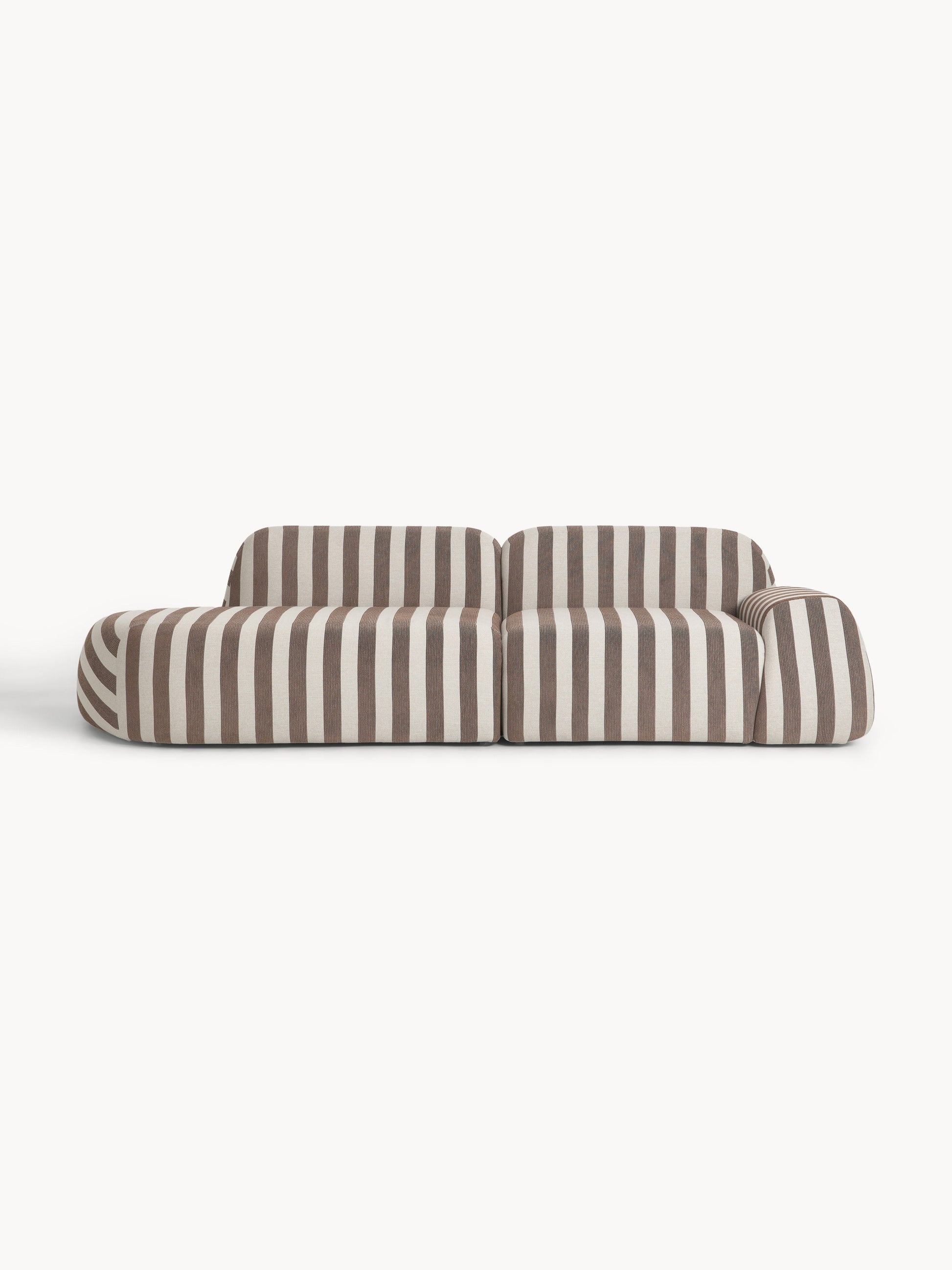 Lux Wolke Modular Striped Couch (3-Seater)