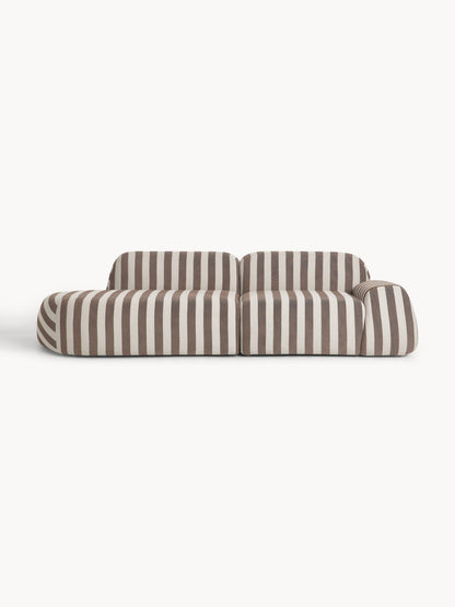 Lux Wolke Modular Striped Couch (3-Seater)