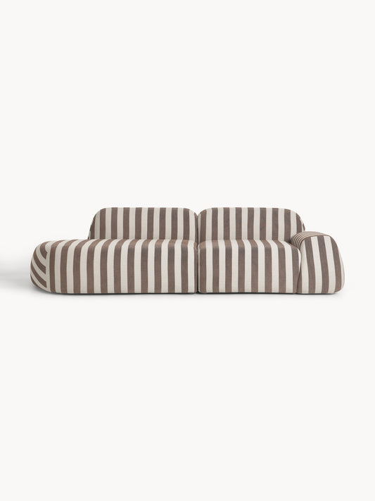 Lux Wolke Modular Striped Couch (3-Seater)