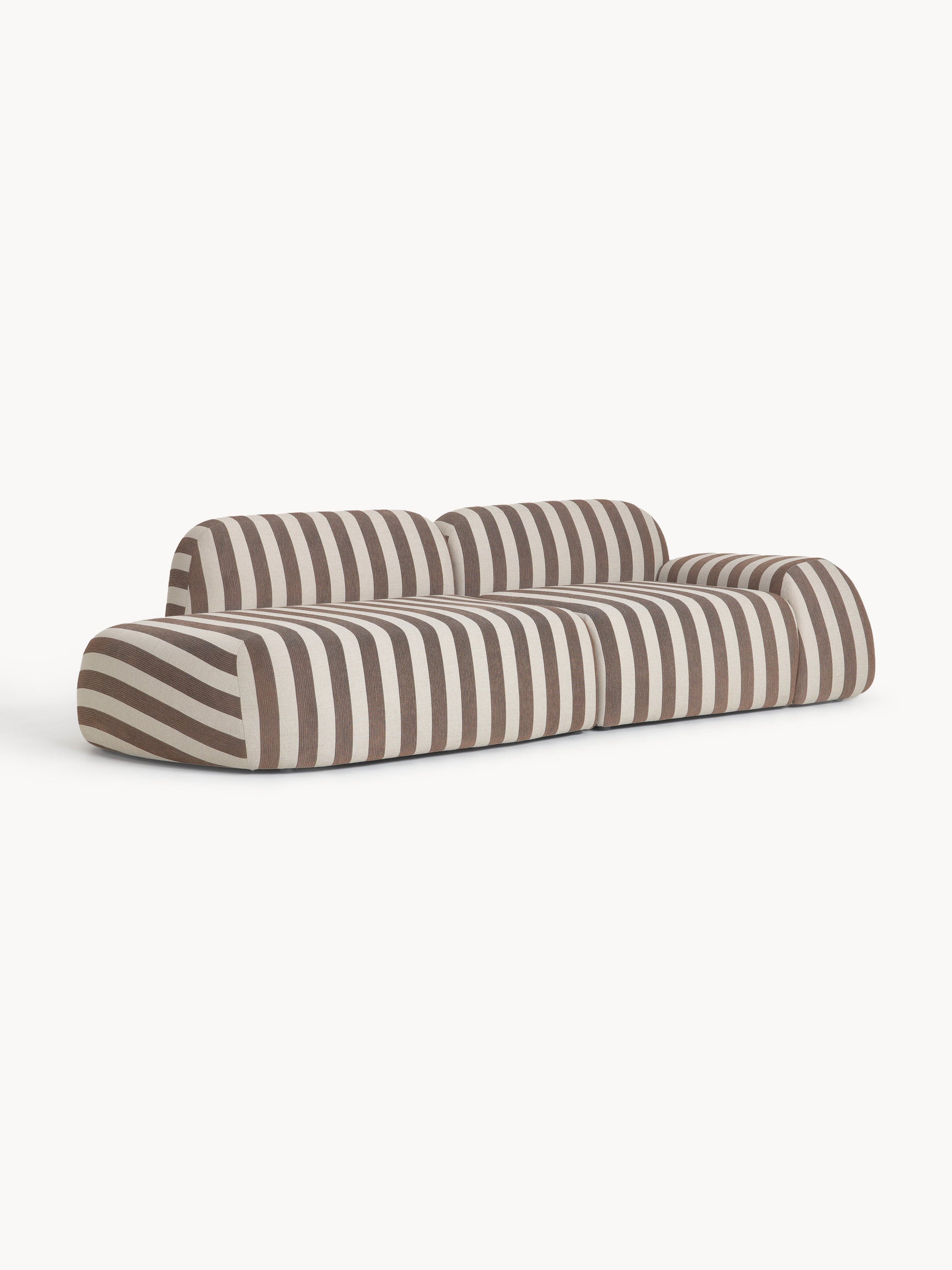 Lux Wolke Modular Striped Couch (3-Seater)
