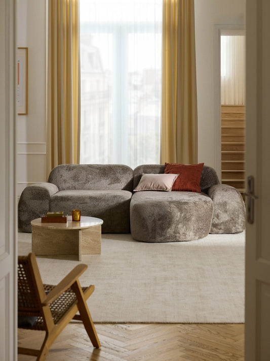Lux Wolke Modular Teddy Bouclé Corner Couch (3-Seater)