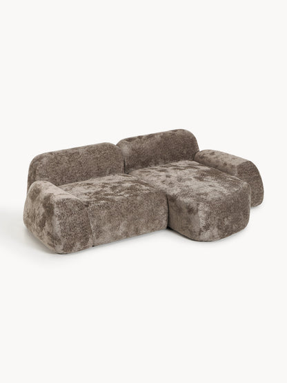 Lux Wolke Modular Teddy Bouclé Corner Couch (3-Seater)