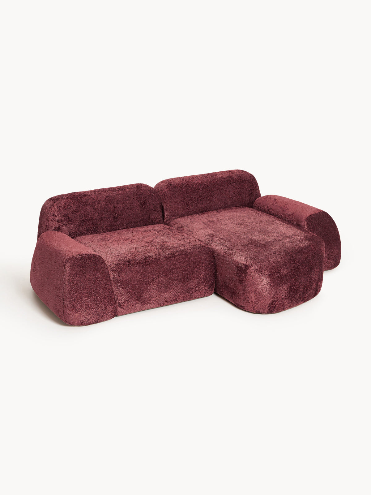 Lux Wolke Modular Teddy Bouclé Corner Couch (3-Seater)