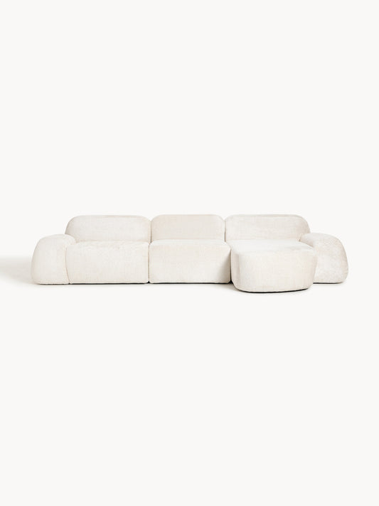 Lux Wolke Modular Teddy Bouclé Corner Couch (4-Seater)
