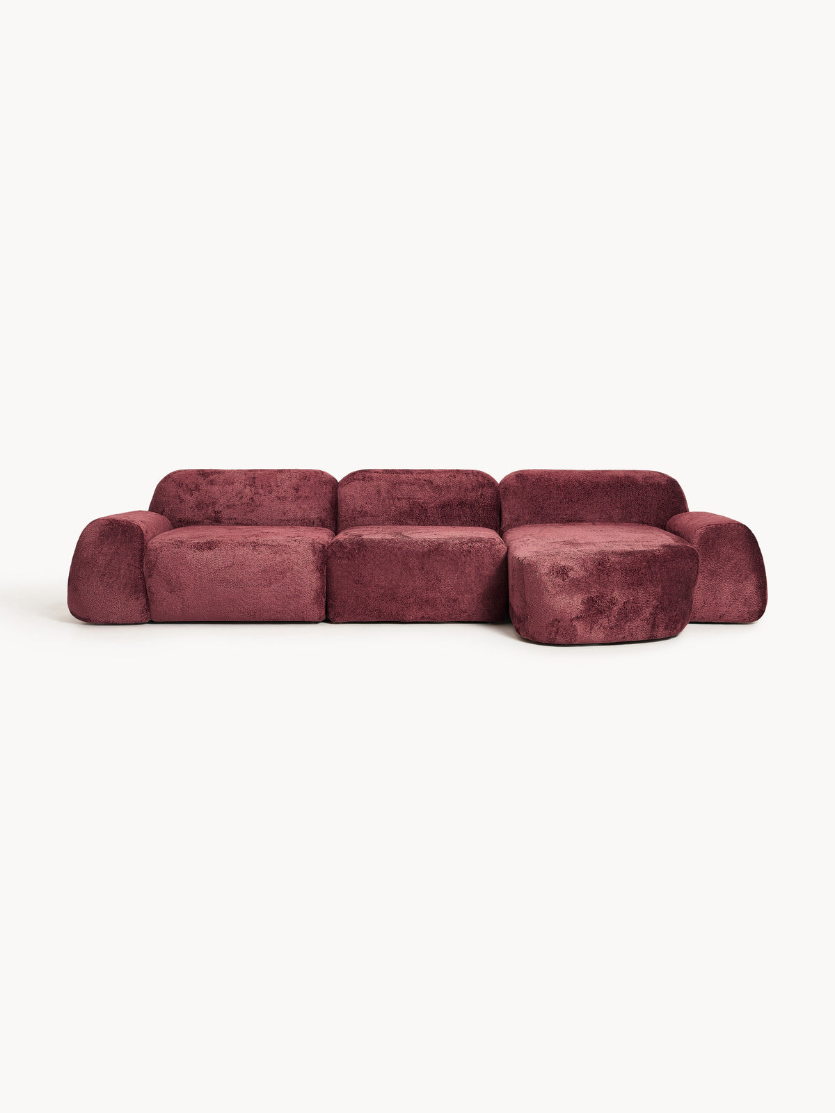 Lux Wolke Modular Teddy Bouclé Corner Couch (4-Seater)
