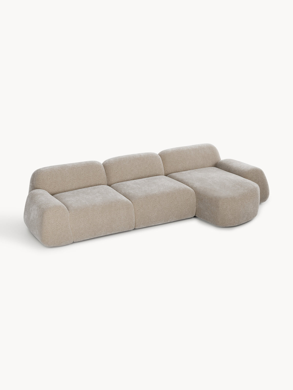 Lux Wolke Modular Teddy Corner Couch (4-Seater)