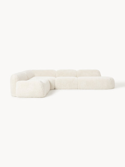 Lux Wolke XL Modular Teddy Corner Couch with Chaise Longue